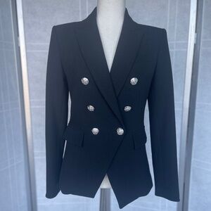 Veronica Beard Black/Silver Miller Dickey Jacket sz 2